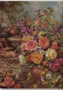 Floral, beautiful classical still life of flowers.081 unknow artist